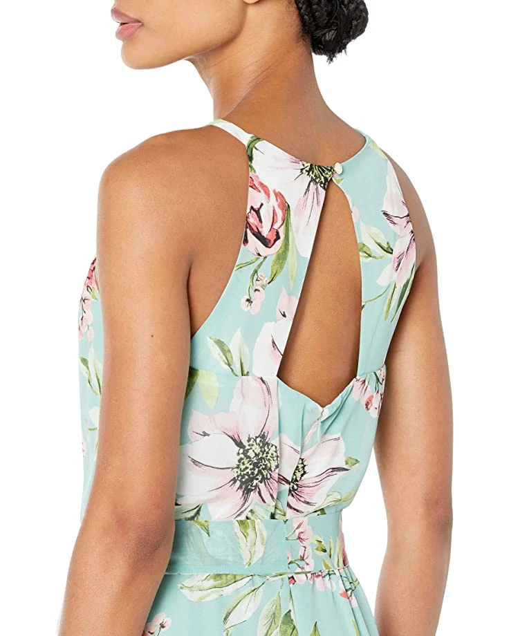 Vince Camuto Printed Chiffon Halter Dress High-Low | Dresses 5 Vince Camuto Printed Chiffon Halter Dress High-Low | Dresses - Image 3