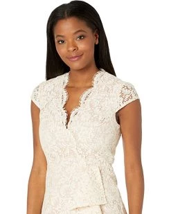 Vince Camuto Lace Bodycon with Cap Sleeves and Scallop V-Neck | Dresses -Vince Camuto Shop 81qx67vmDsS. AC SR736920