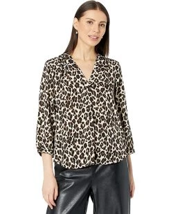 Vince Camuto Shop 23 Vince Camuto 3/4 Sleeve V-Neck Elegant Leopard Blouse | Shirts & Tops