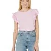 Vince Camuto Tiered Ruffle Sleeve Crew Neck Tee | Shirts & Tops -Vince Camuto Shop 81sAe9amt2L. AC SR736920