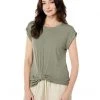 Vince Camuto Short Sleeve Knot Front Rib Tee | Shirts & Tops -Vince Camuto Shop 81uY4ANl5kL. AC SR736920