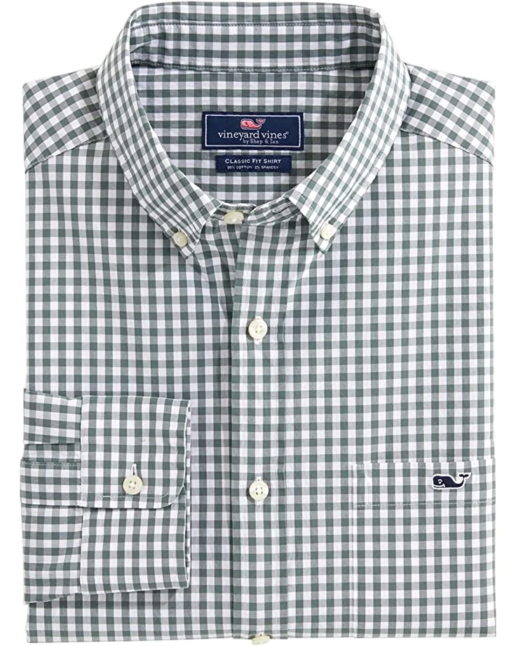 vineyard vines Men's Classic Fit Gingham Shirt in Stretch Cotton | Shirts & Tops 4 vineyard vines Men's Classic Fit Gingham Shirt in Stretch Cotton | Shirts & Tops - Image 2