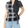 Vince Camuto Camuto Women's Short Sleeve Peplum Hem Mixed Print Blouse | Shirts & Tops -Vince Camuto Shop 9154Cm76ZtL. AC SR736920