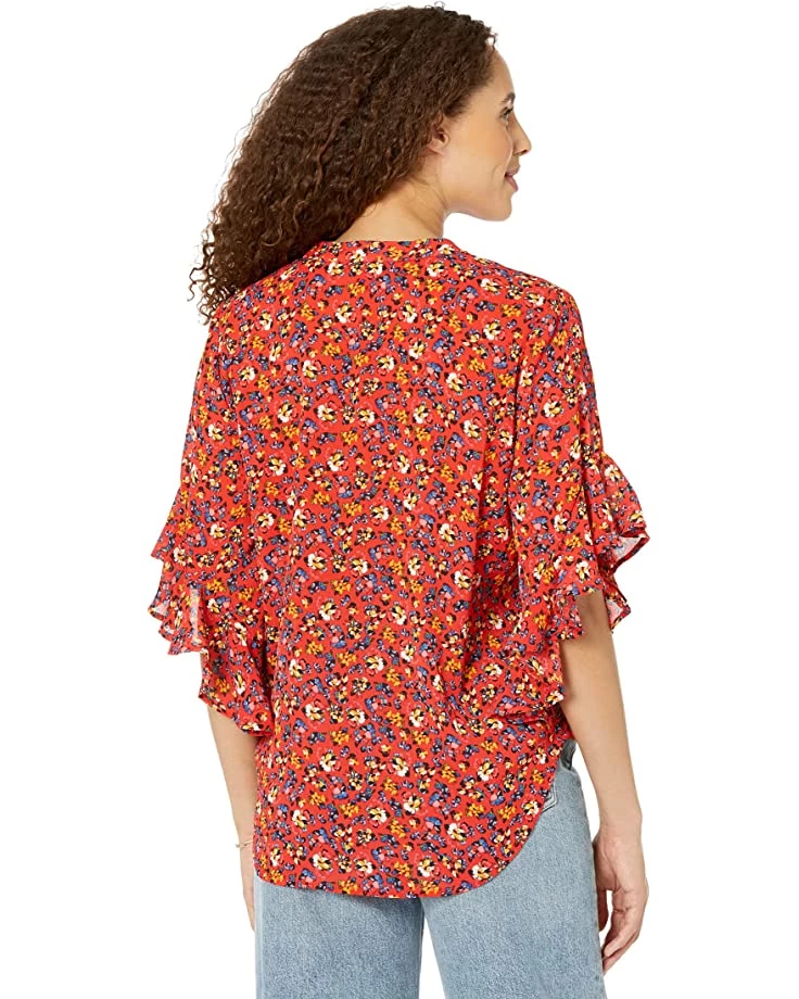 Vince Camuto Flutter Sleeve Blooming Bunches Blouse | Shirts & Tops 4 Vince Camuto Flutter Sleeve Blooming Bunches Blouse | Shirts & Tops - Image 2