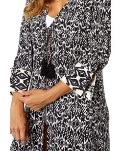 Vince Camuto 3/4 Sleeve Tie Front Ikat Tunic | Swimwear -Vince Camuto Shop 91lKGdsslkL. AC SR736920