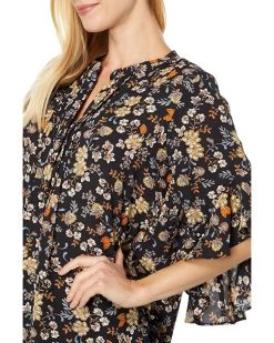 Vince Camuto Flutter Sleeve Henley Floral Blouse | Shirts & Tops -Vince Camuto Shop 91uLEoxoHL. AC SR736920